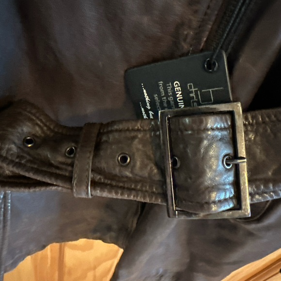 Bod Christensen Genuine Leather Women’s Mid Length Brown Jacket Size M NWT - Picture 3 of 16